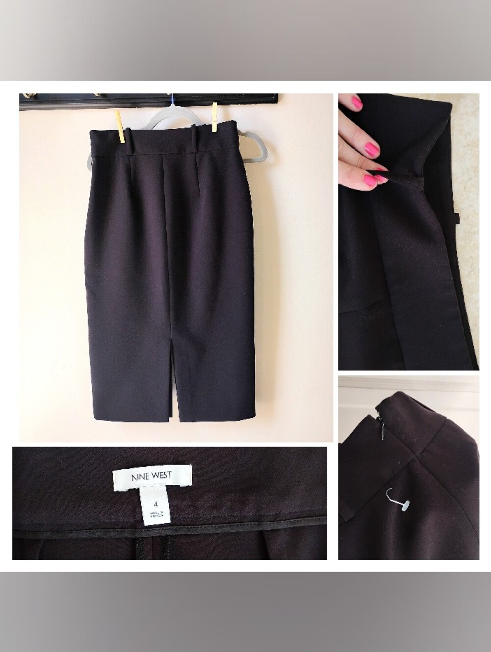 NWT 9 West Sexy Double Slit Pencil Skirt